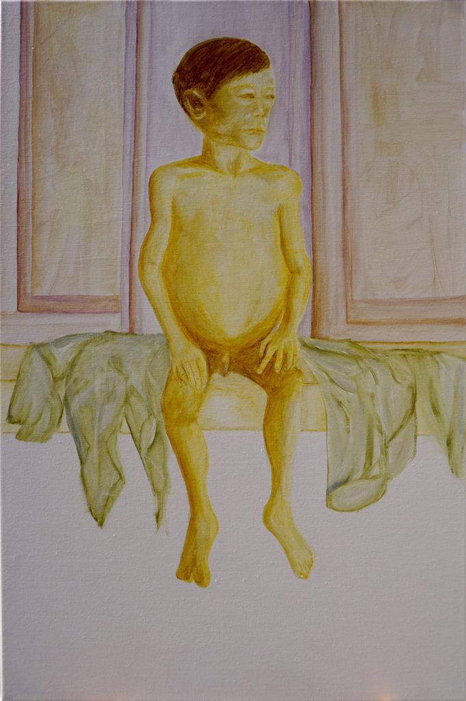 L'Enfant Adulte , 2018 Huile sur toile, 90 x 60 cm