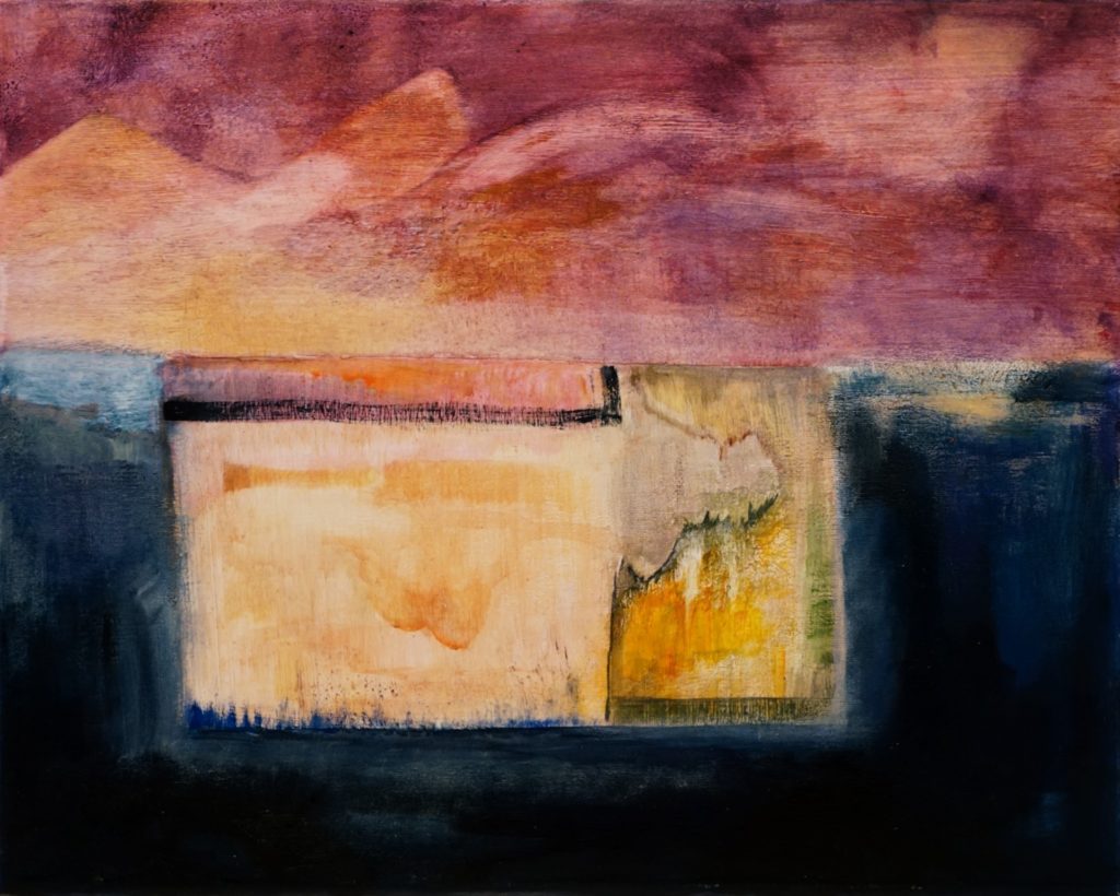 La Maison où je suis mort autrefois, 2023 Acrylique et huile sur toile, 50x70cm